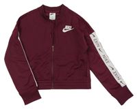 Vínová propínací sportovní mikina Nike
