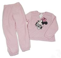 Nové - Světlerůžové plyšové pyžamo s Minnie H&M