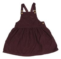 Vínové menšestrové šaty so srdcem H&M