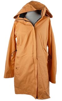 Dámská oranžová šusťáková parka s ukrývací kapucí Milestone