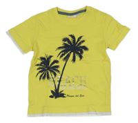 Žlté tričko s palmou Kids