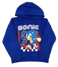 Modrá mikina so Sonicem a kapucňou