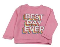 Ružová mikina s nápisom F&F