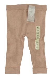 Nové - Světlerůžové žebrované kamaše M&S