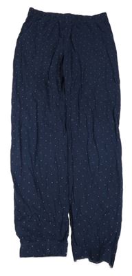 Tmavomodré puntíkaté pyžamové kalhoty Yigga