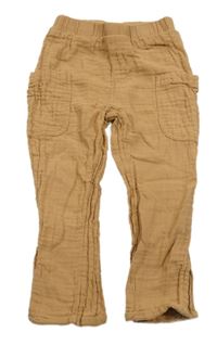 Béžové mušelínové kalhoty s kapsami George