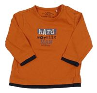 Oranžové tričko s nápisom S. Oliver