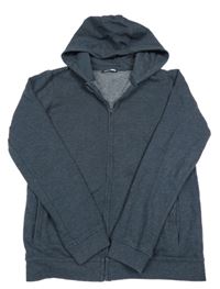 Tmavomodrošedá melírovaná prepínaci mikina s kapucňou Pep&Co