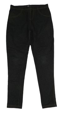 Černé legíny riflového vzhledu Primark