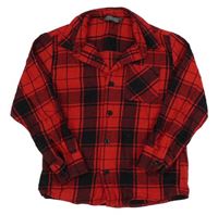 Červeno-černá kostkovaná flare košile Primark