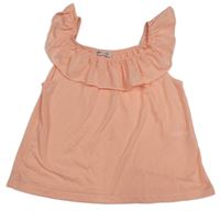 Svetloružový top s volánikmi zn. H&M