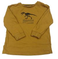 Béžové triko s dinosaurem Next