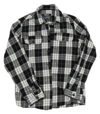 Černo-bílá kostkovaná košile Rebel 