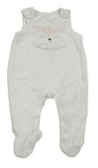 Bílé sametové dupačky so srnkou C&A