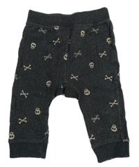 Tmavošedé tepláky s kostrami Zara 