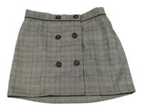 Sivo-čierno-biela kockovaná sukňa Forever21