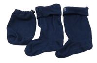 Tmavomodré fleecové vložky do holin + sáček Joules vel. 34