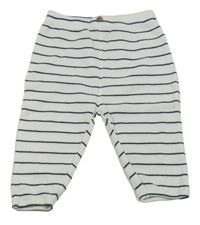 Bílo-tmavomodré pruhované tepláky Topomini 