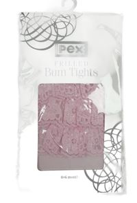 Nové - Světlerůžové silonové punčocháče s krajkou Pex