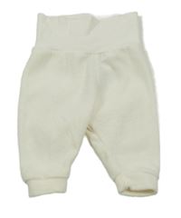 Smetanové fleecové tepláky H&M