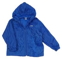 Kobaltově modrá šušťáková vetrovka s kapucňou Brugi