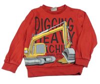 Červená mikina s bágrom LC Waikiki