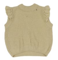 Béžová trblietavá svetrová vesta s volánikmi C&A