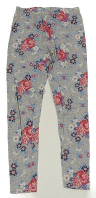 Sivé kvetované legíny Y.F.K.