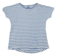Bielo-modré pruhované tričko Tchibo