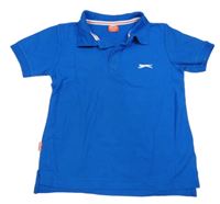 Zafírové polo tričko s logom Slazenger