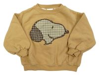 Hnědá oversize mikina se Snoopym Zara