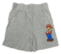 Sivé melírované kraťasy s Máriem PRIMARK