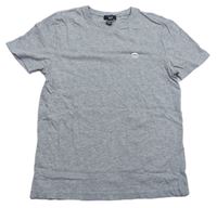 Sivé melírované tričko s výšivkou New Look