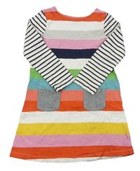 Farebné pruhované melírované šaty mini Boden