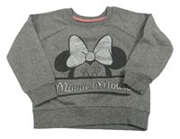 Tmavosivá melírovaná mikina s Minnie PRIMARK