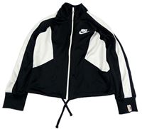 Čierno-biela prepínaci športová crop mikina s logom zn. Nike