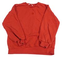 Červená oversize mikina s průstřihem hviezdičky M&S