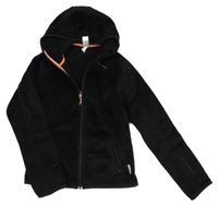 Černá plyšová funkční bunda s kapucí Quechua