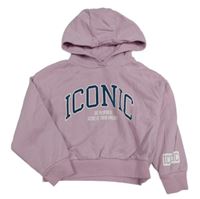 Lila oversize mikina s nápisom a kapucňou Matalan