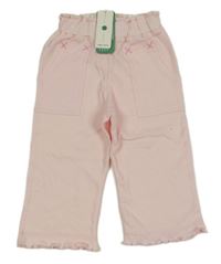 Nové - světlerůžové paper bag tepláky s volánky a myškou clean globe