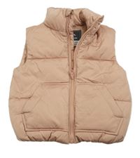 Pudrová prešívaná šušťáková zateplená vesta George