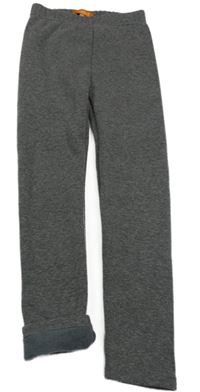 Šedé melírované teplákové zateplené legíny STACCATO