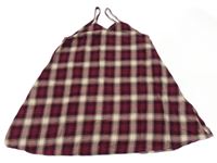 Vínovo-čierno-světlepudrové kockované šaty Next