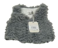 Nové - šedé kožešinové podšité bolérko absorba