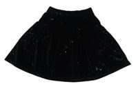 Čierna trblietavá zamatová sukňa little kids