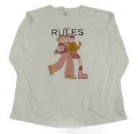 Biele tričko s dievčatkom TEX