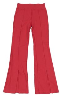 Tmavoružové flare nohavice Page one young