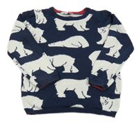 Tmavomodrý svetr s ledními medvídky John Lewis