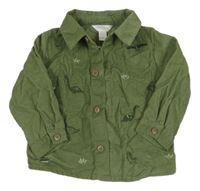 Khaki manšestrová košile s dinosaury M&Co
