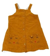 Medové menšestrové prepínaci podšité šaty s čumáčky/kapsami C&A